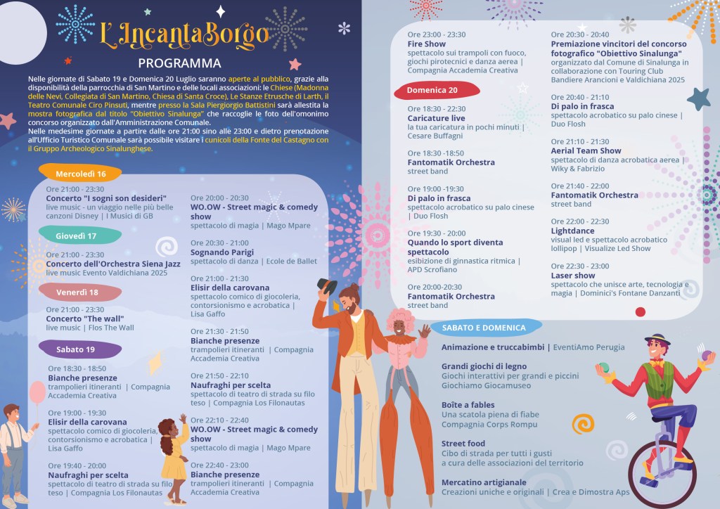 L’Incantaborgo: Festival delle arti di strada a Sinalunga