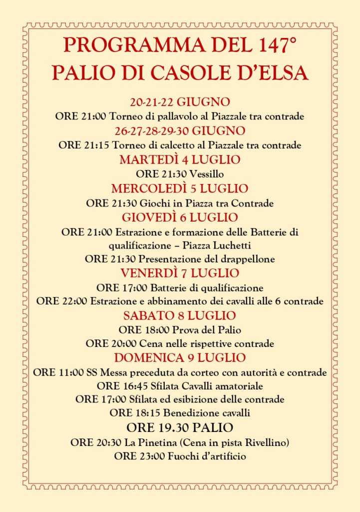 Casole si prepara al palio di Sant'Isidoro