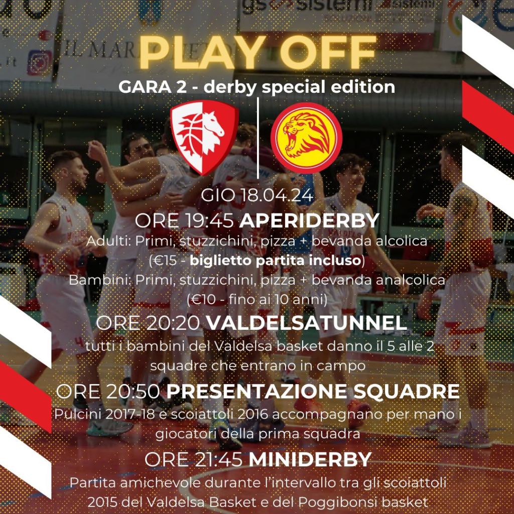 Derby Valdelsa Basket- Poggibonsi, gara 2 giovedì 18