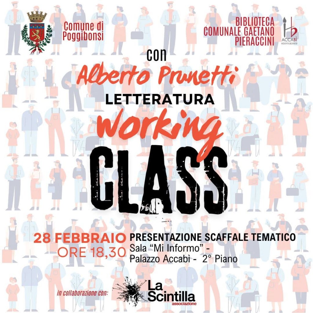 Poggibonsi, Alberto Prunetti presenta lo scaffale della letteratura 'working class' in biblioteca