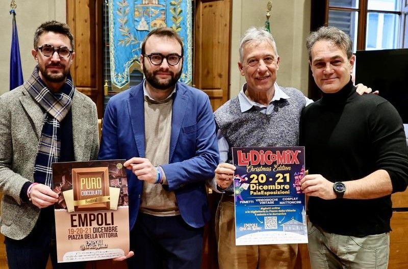 Puro Cioccolato Festival e Ludicomix d'Inverno, un weekend ricco di eventi speciali per Empoli Citt&agrave; del Natale
