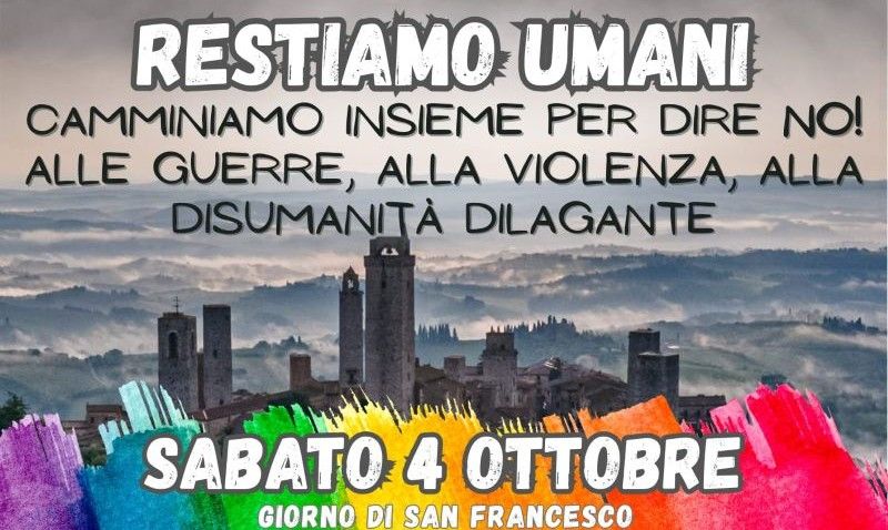 A San Gimignano un cammino contro la guerra e per la non-violenza
