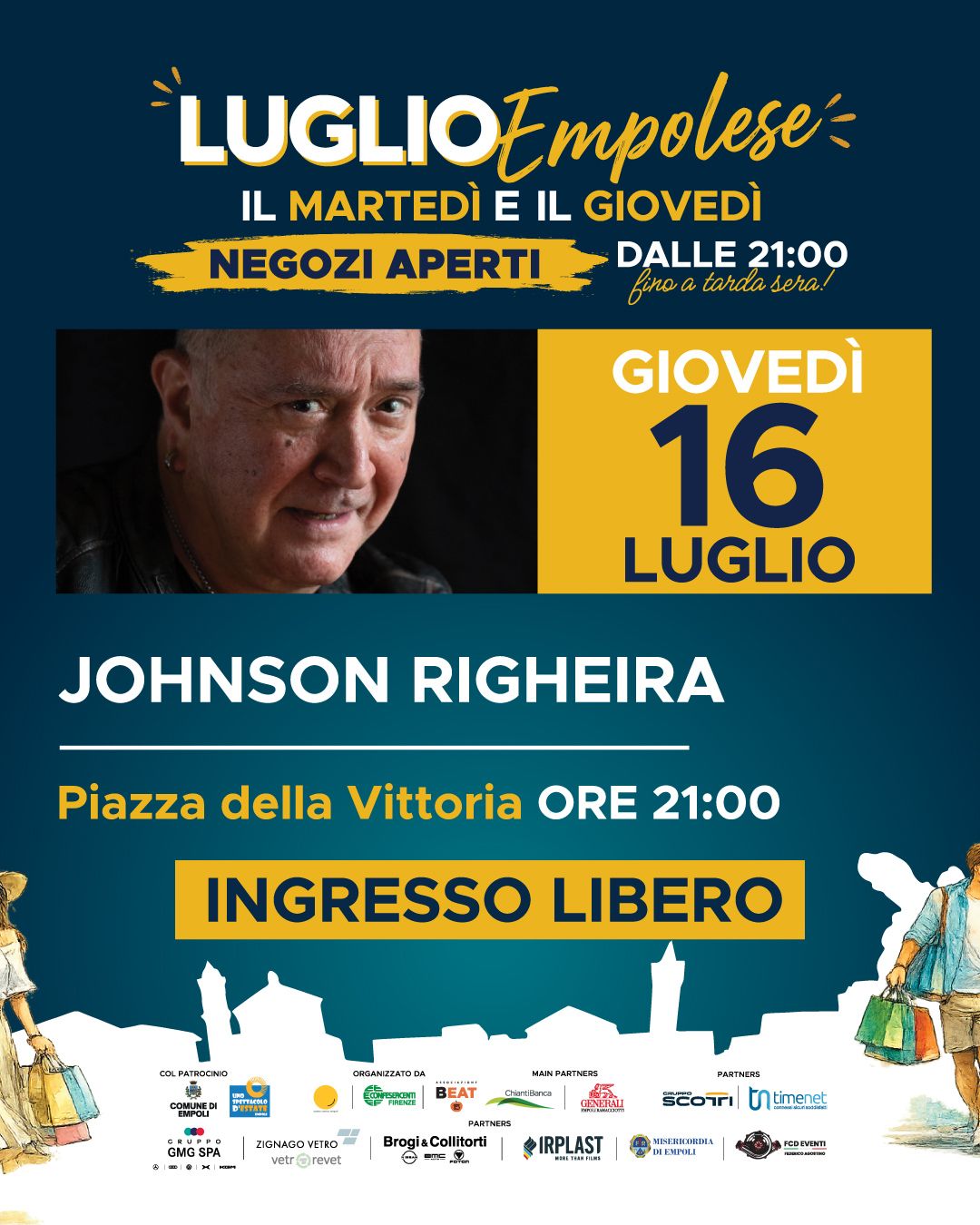 Empoli, un viaggio negli anni &rsquo;80 insieme a Johnson Righeira