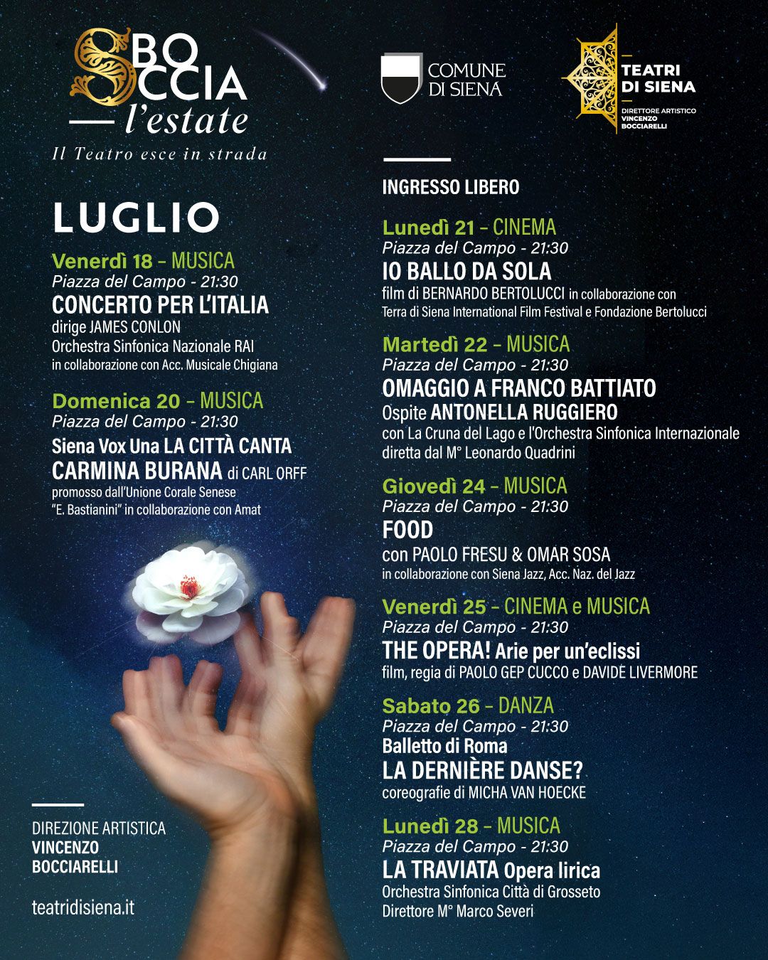 “Sboccia l’Estate” sotto il cielo di Piazza del Campo