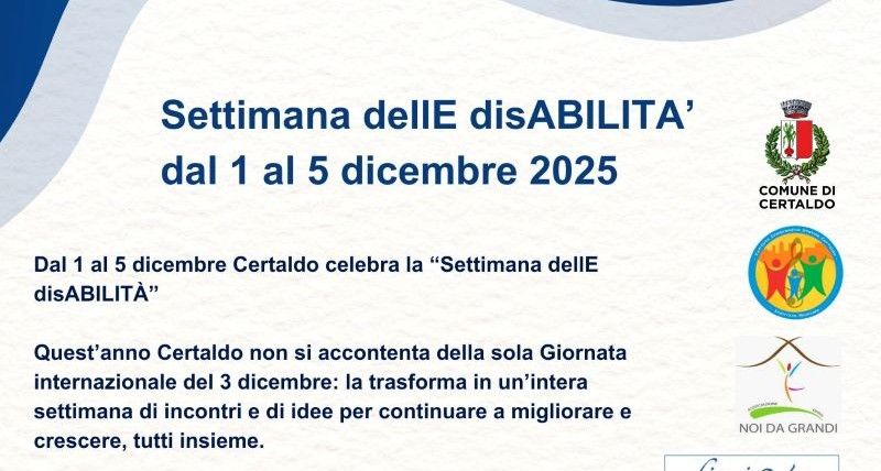 Certaldo celebra  la “Settimana delle disABILITÀ”