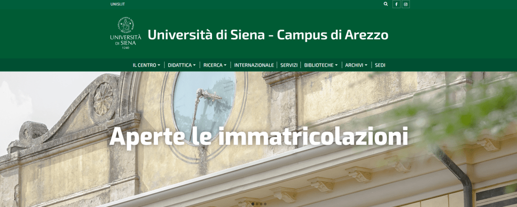 Tutta l'Università di Arezzo: in un unico nuovo sito web