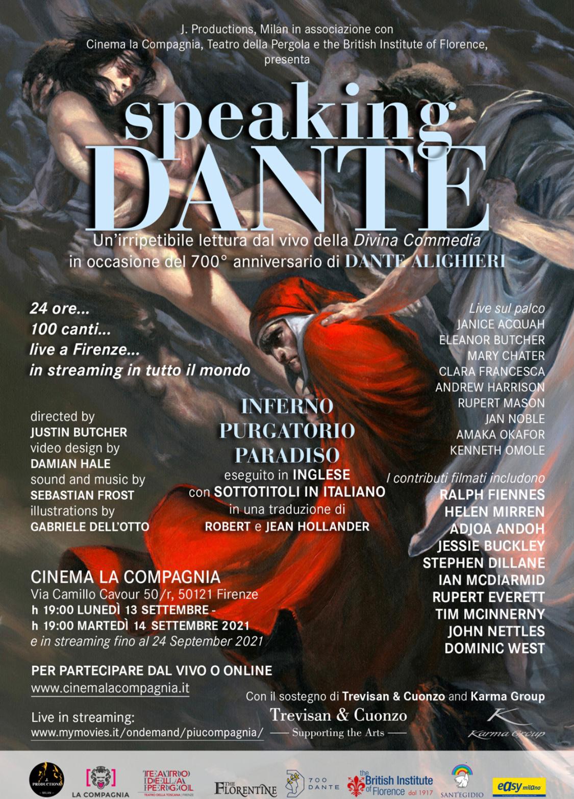 100  canti di Dante, maratona in inglese per il Sommo Poeta