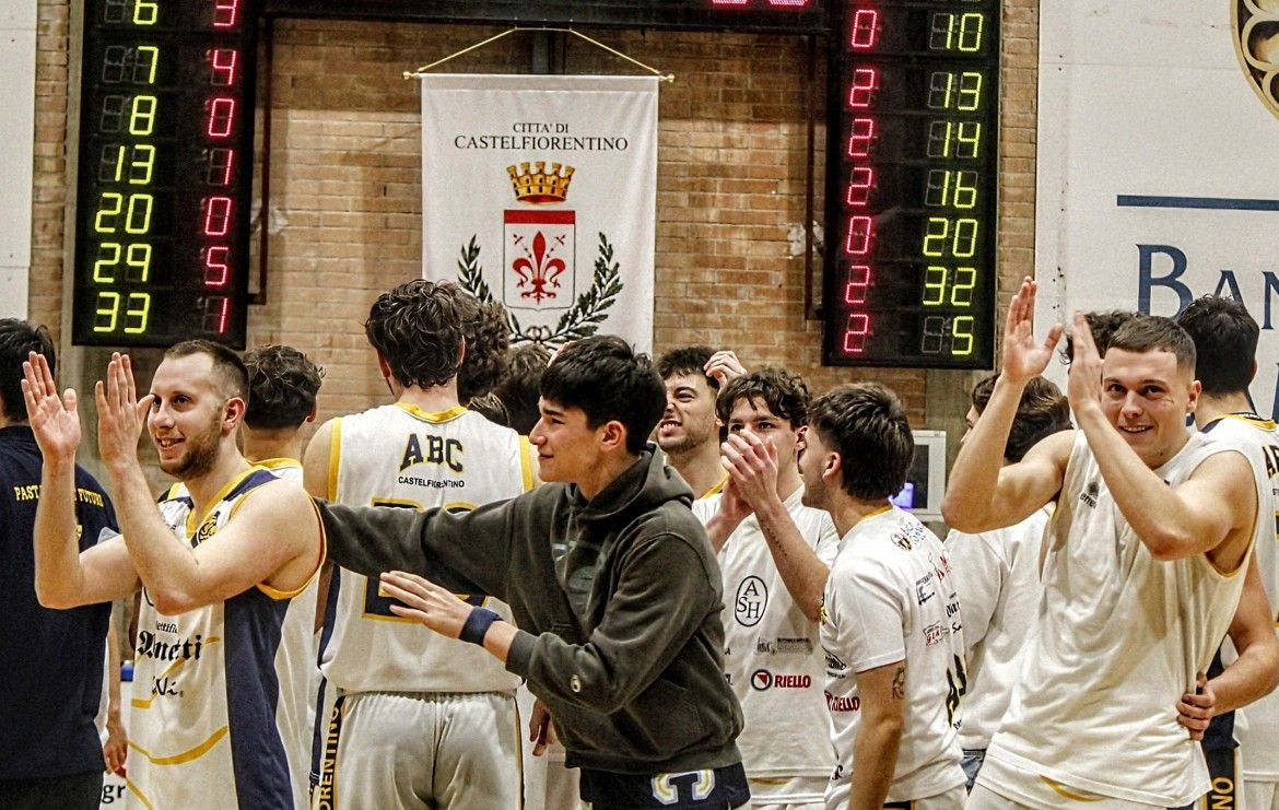 L&rsquo;Abc Solettificio Manetti domina la Virtus Certaldo e tinge di nuovo il derby di gialloblu: 85-62 il finale al PalaBetti