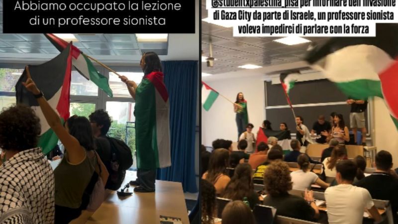 Blitz pro Pal all’Università di Pisa, il “Prof sionista” finisce in ospedale e denuncia tutti
