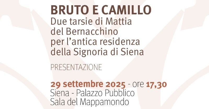 Le tarsie di Bruto e Camillo tornano a Siena 
