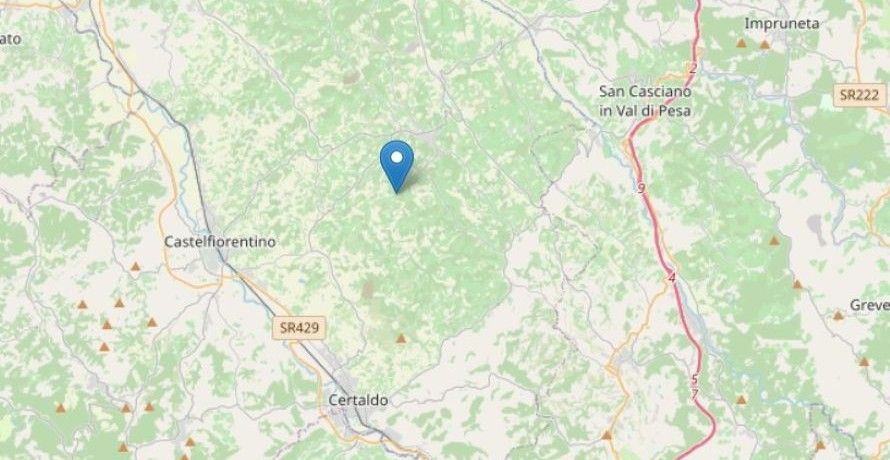 Scossa di terremoto stamani in Valdelsa, epicentro nei pressi di Montespertoli