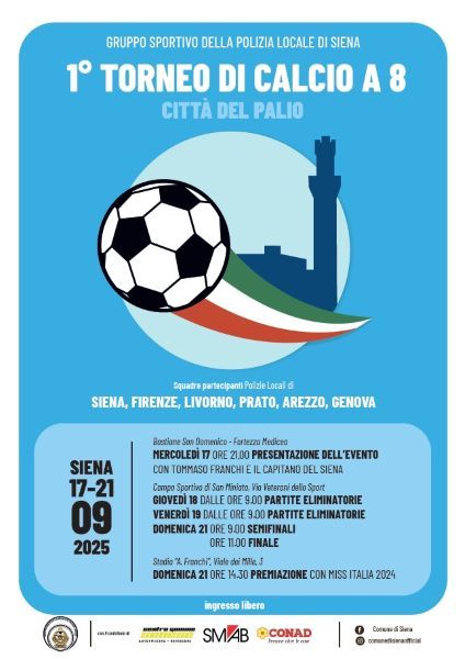 “Città del Palio”, al via il primo torneo di calcio con le Polizie Locali