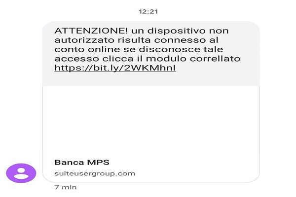 Messaggi truffa ai danni di clienti Mps: attenzione agli sms