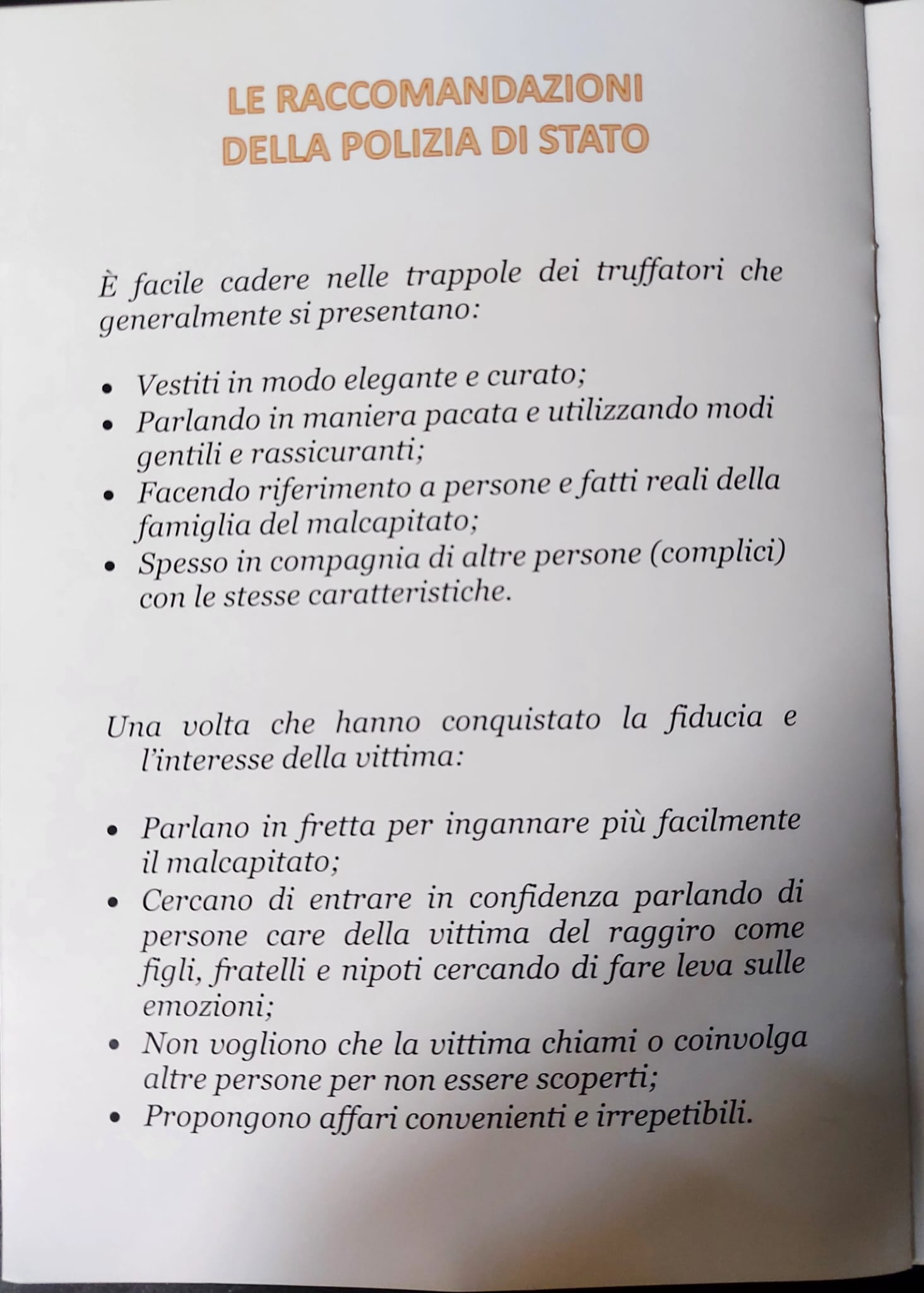 Siena, in Contrada per la campagna della Polizia  contro le truffe agli anziani