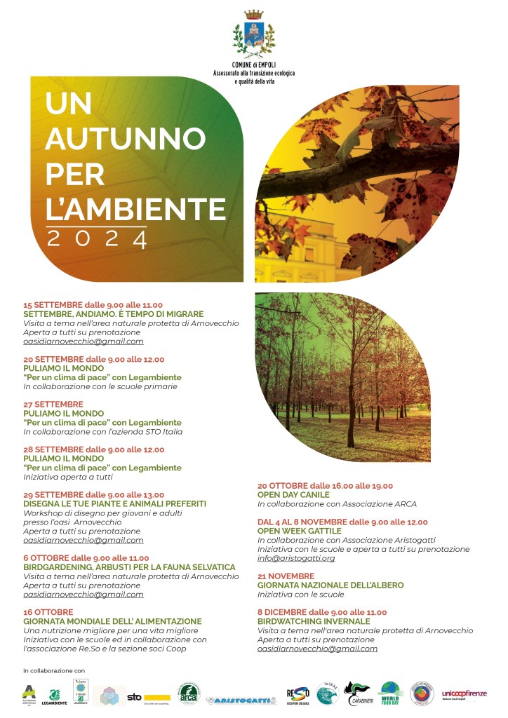Un Autunno per l'Ambiente 2024, il calendario delle iniziative
