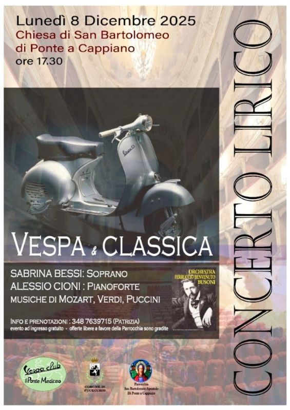 Fucecchio, Vespa & Classica. Musica, eleganza e passione nella Chiesa di San Bartolomeo a Ponte a Cappiano