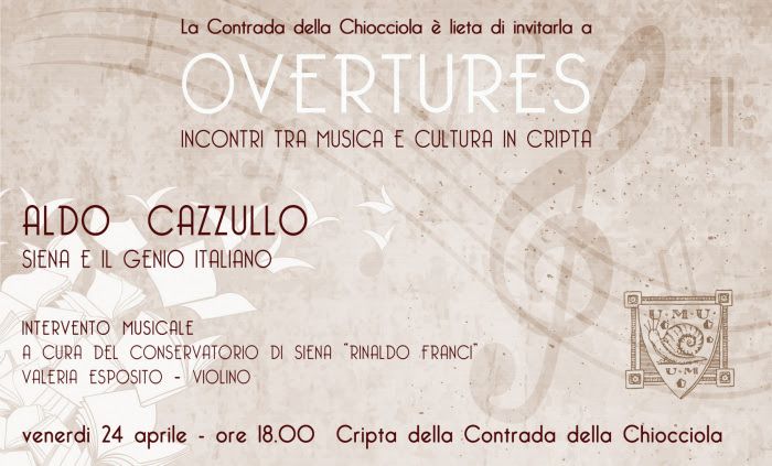 Siena e il Genio Italiano: Aldo Cazzullo e la musica della poggibonsese Valeria Esposito protagonisti a "Overtures"