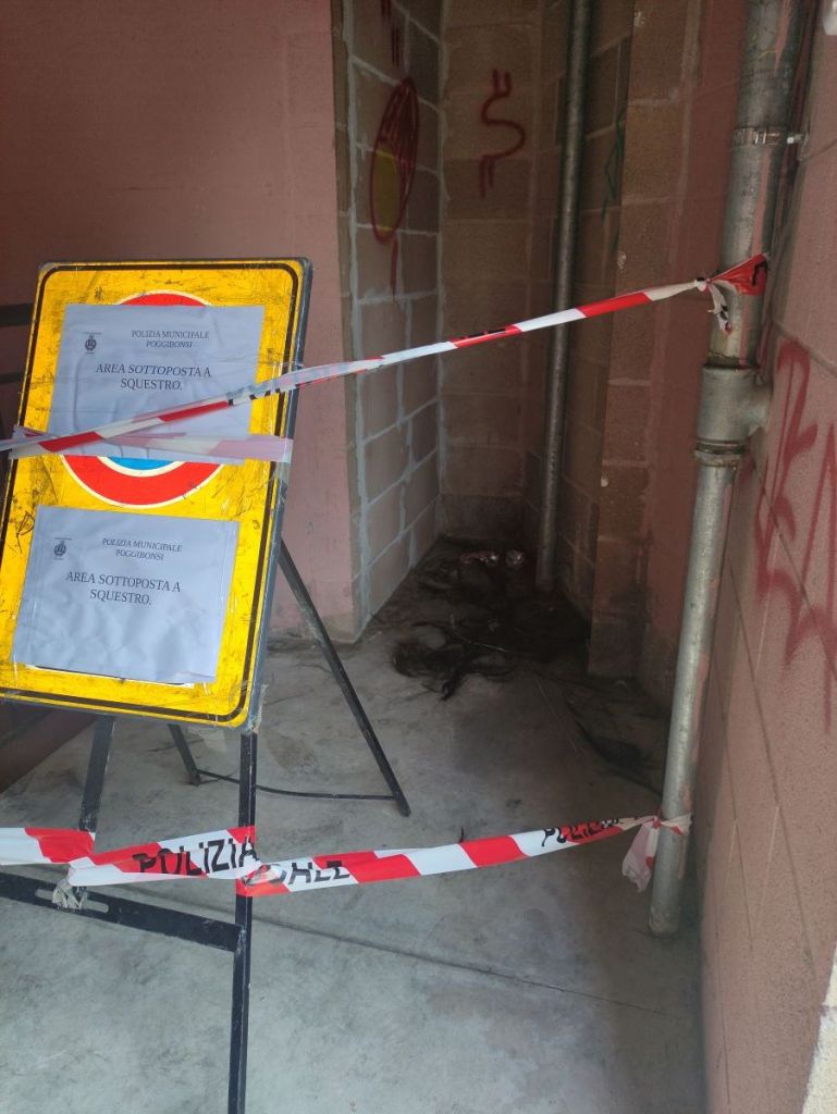 Area sotto sequestro al parcheggio del Vallone