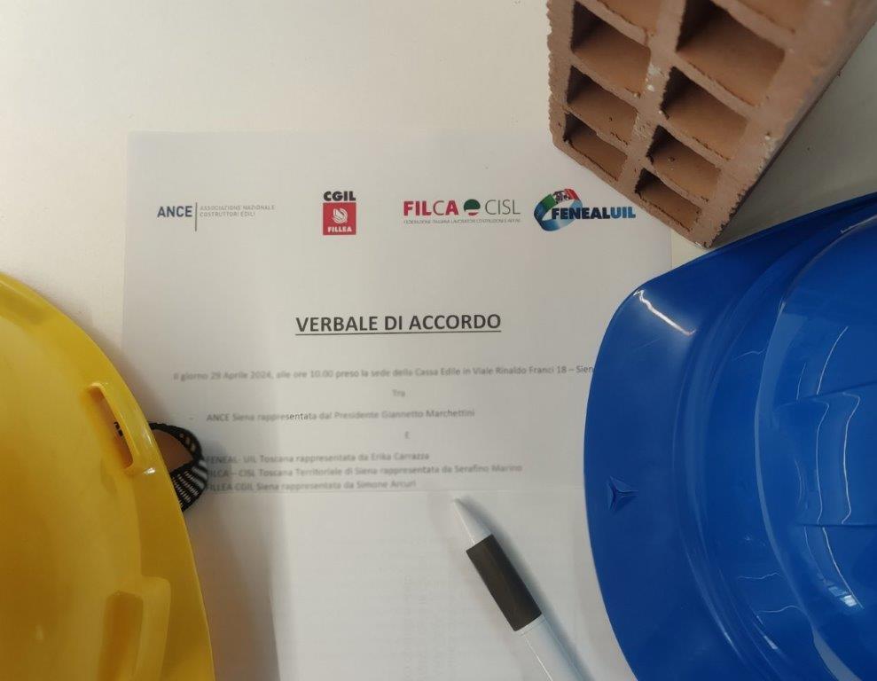 Più soldi in busta paga per i lavoratori delle imprese della Cassa Edile di Siena con l’EVR