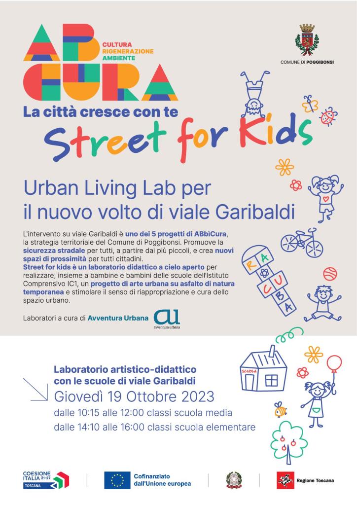 Poggibonsi, circa 400 studenti in strada per 'disegnare' viale Garibaldi
