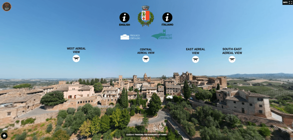 Il virtual tour interattivo di Certaldo: un viaggio nel cuore del borgo