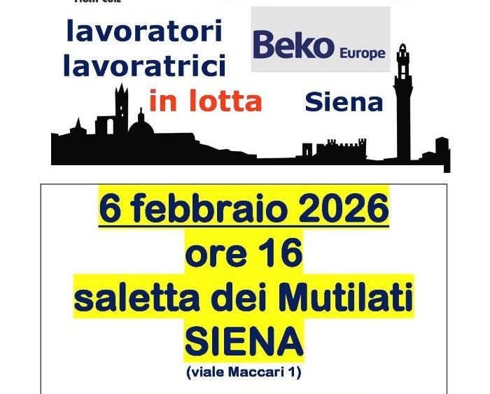 L'onorevole Laura Boldrini incontra i rappresentanti sindacali e i lavoratori della Beko di Siena oggi 6 febbraio
