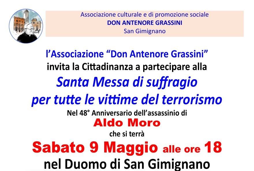 San Gimignano ricorda Aldo Moro e le vittime del terrorismo: sabato la Messa in Duomo