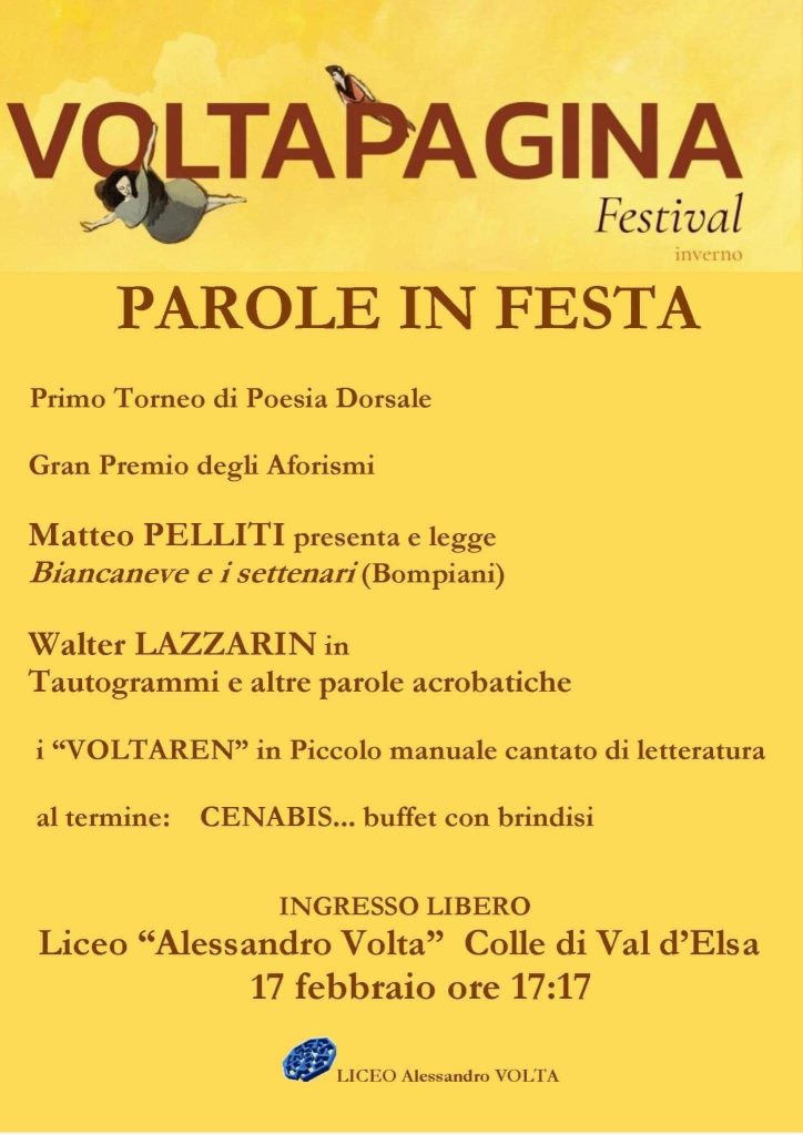 Parole in festa, l'appuntamento di febbraio del Voltapagina