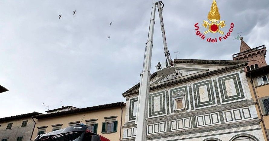 Maltempo: rimossa la croce della Collegiata di Empoli