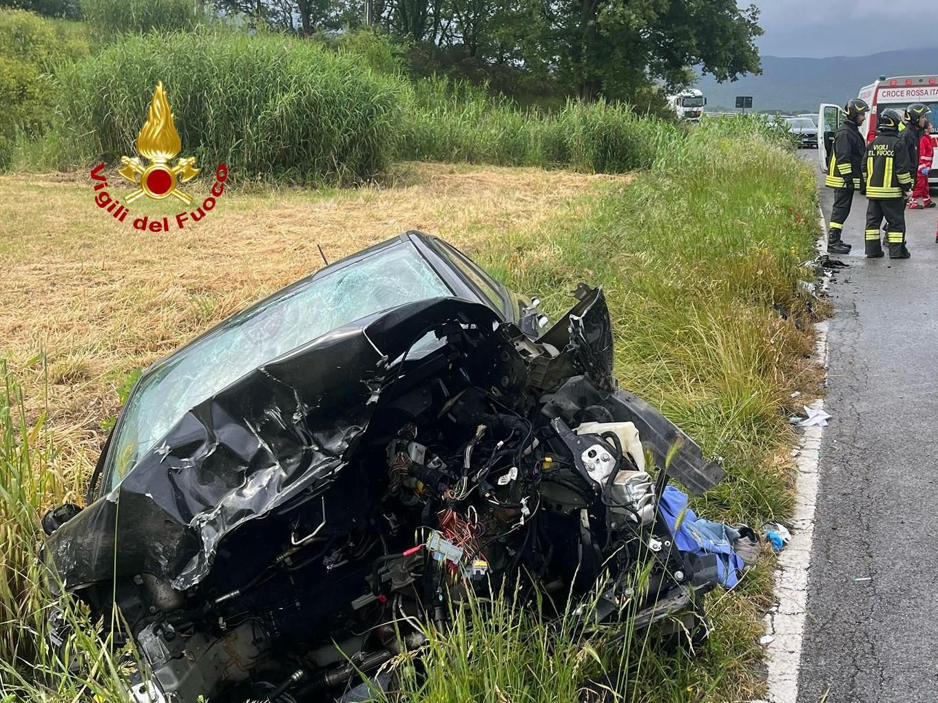 Tragedia sulla sp 158 delle Collacchie: scontro frontale, un morto e due feriti