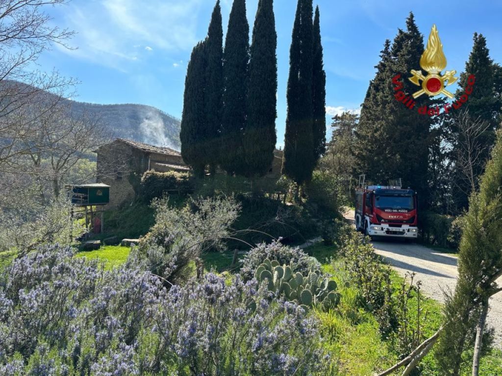 Agriturismo in fiamme, crolla il tetto: danni ingenti