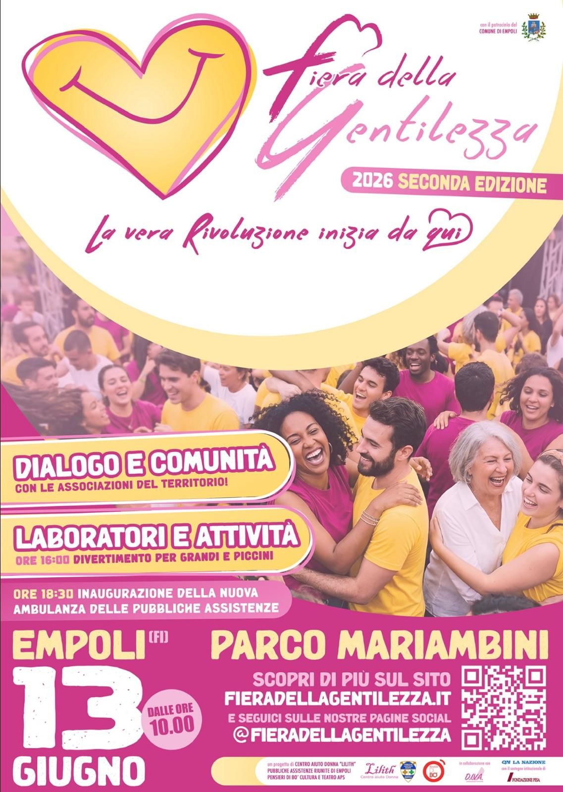 Empoli, torna il Premio Gentilezza 2026: candida un cittadino speciale entro il 6 giugno