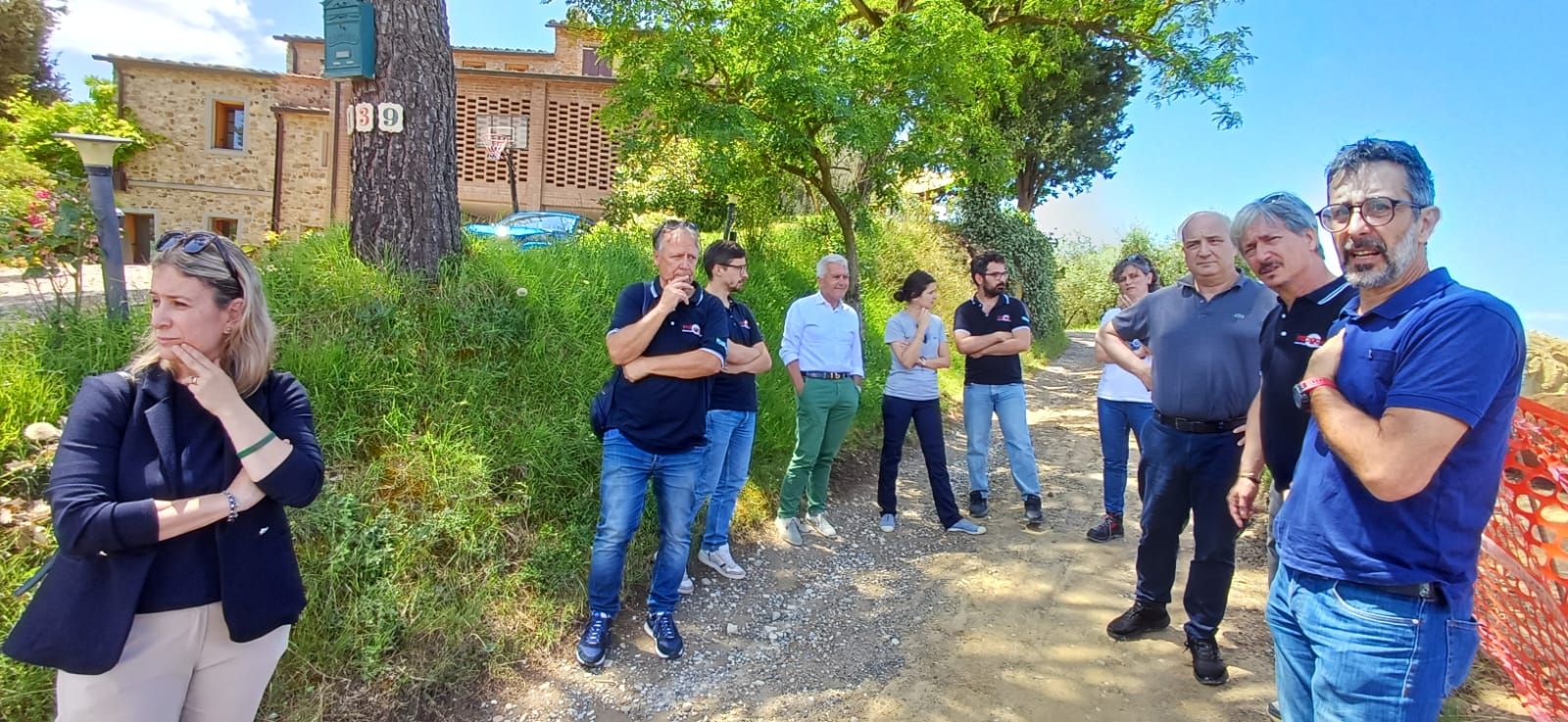 Frana Via di Casale a Certaldo: sopralluogo del Prof. Casagli